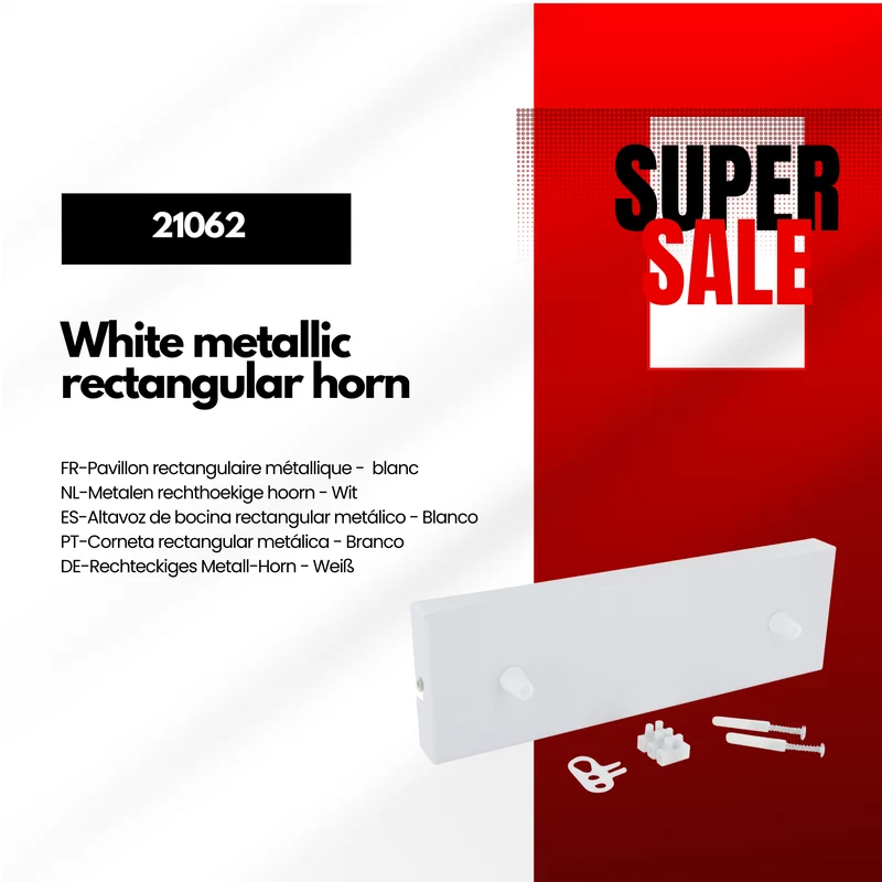 Rectangular metal ceiling light - white