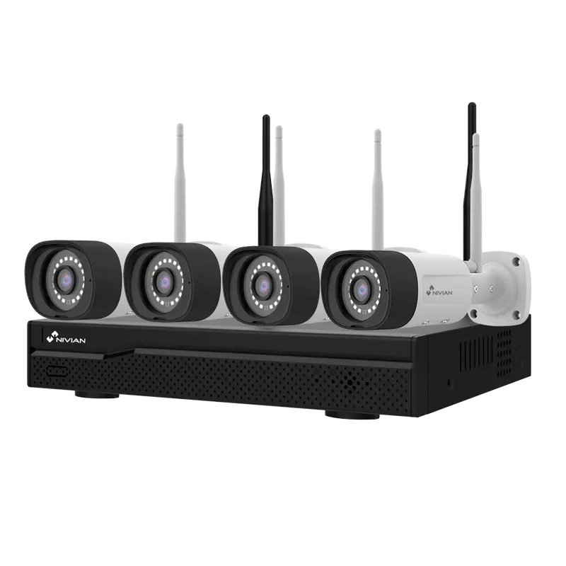 Caméra Wi-Fi Nivian – Kit 4 Caméras 3MP + Enregistreur 16 Canaux
