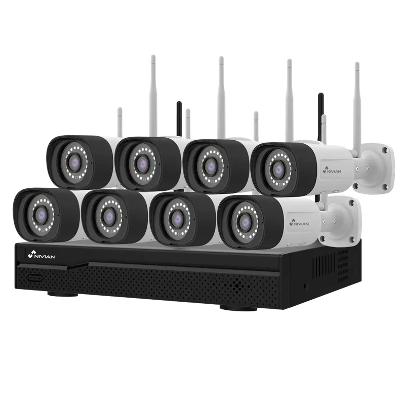 Kit Caméra Wi-Fi Nivian – 8 Caméras 3MP avec Enregistreur 16 Canaux