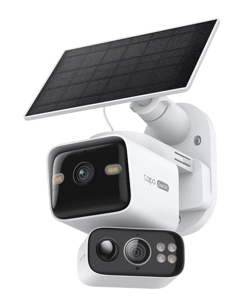 Caméra de Surveillance Solaire 2K 3MP WiFi à Double Objectif Imperméable IP65 - Tapo C645D KIT