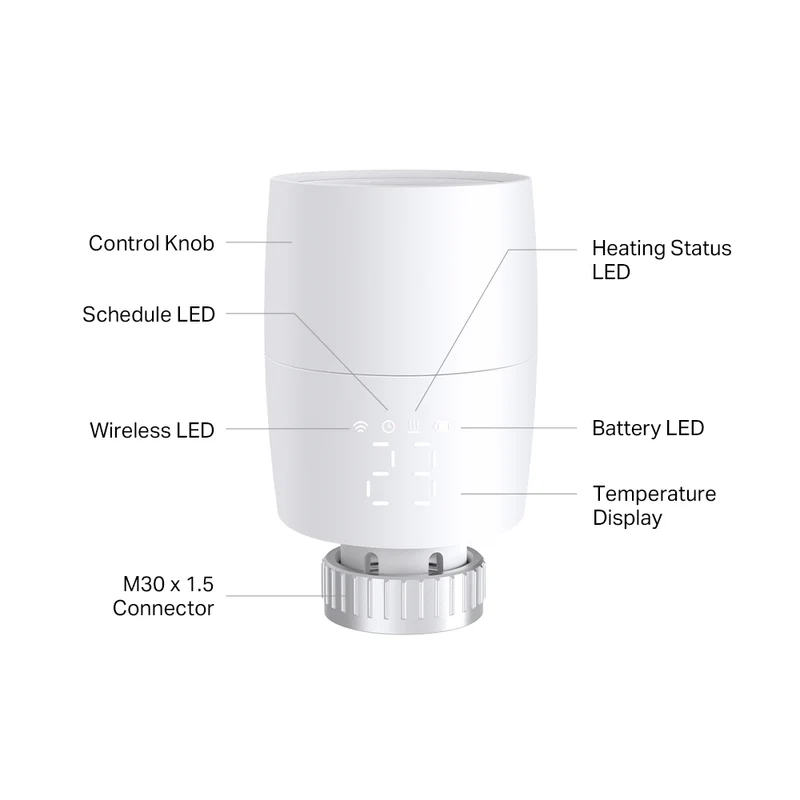Tête Thermostatique Connectée Vanne de Radiateur KE100