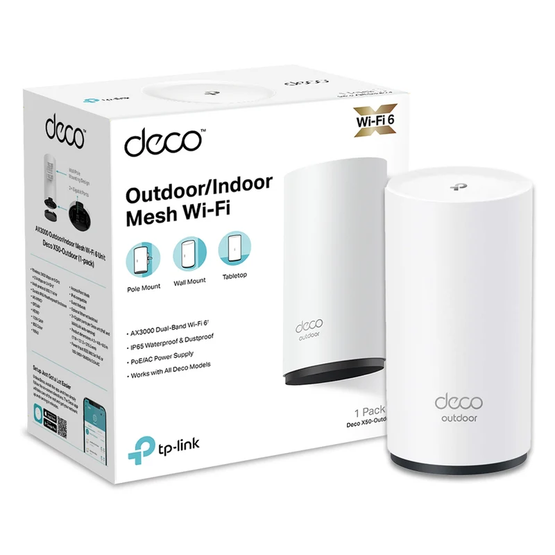 Routeur WiFi 6 Extérieur Imperméable IP65 AX3000 - Deco X50-Outdoor