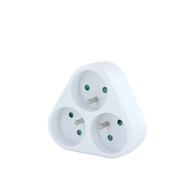 White triangle adapter - 3 x 16 A