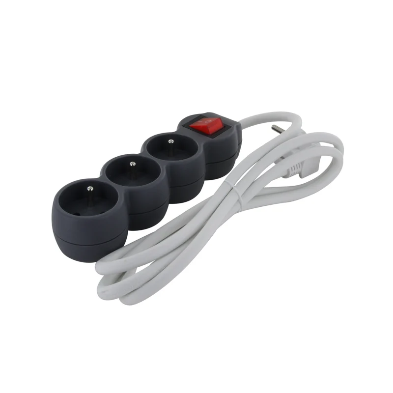 Power strip 3 x 16 A - 1.5 m - White/Grey
