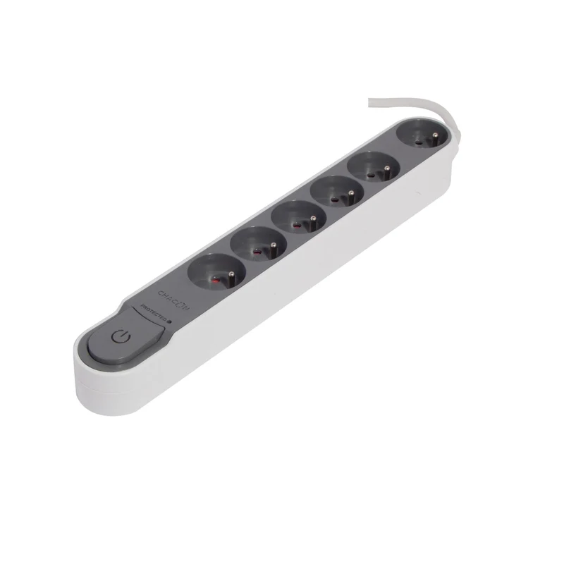 Stylish surge protection strip with switch - 3 m