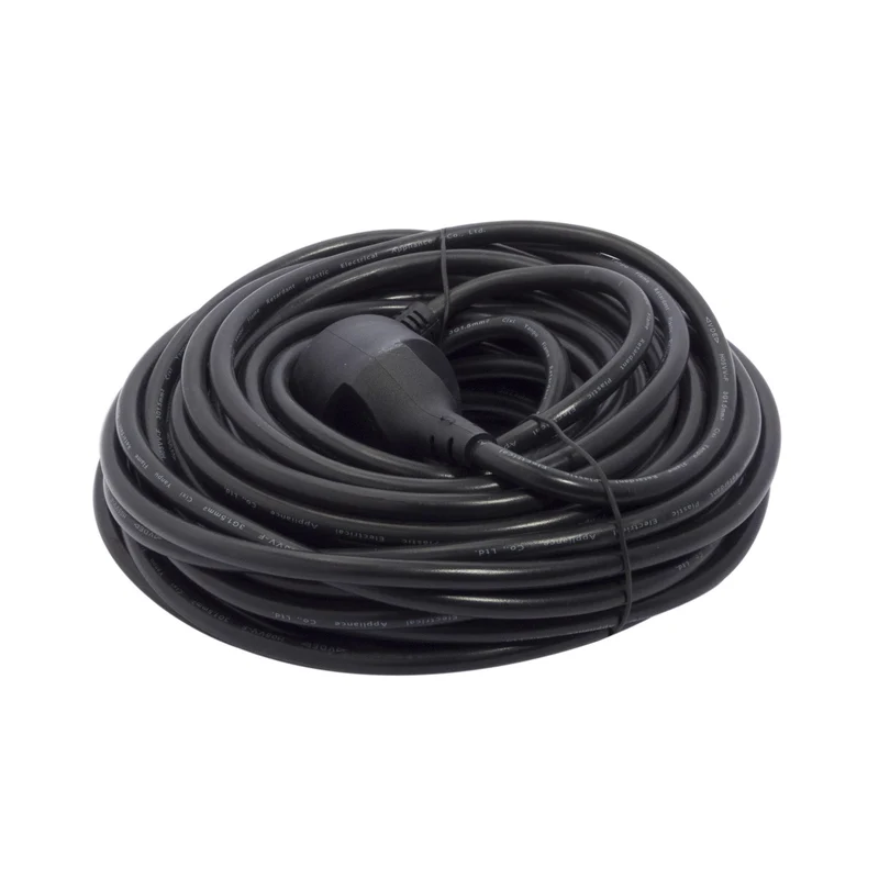 Black extension lead 20 m