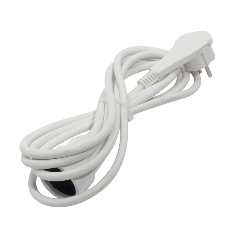 Flat plug extension 3 m - White (SCH)