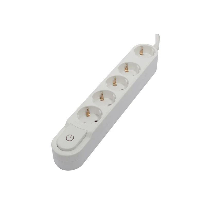 Stylish power strip 5 x 16 A with switch - 1.5 m - White (SCH)