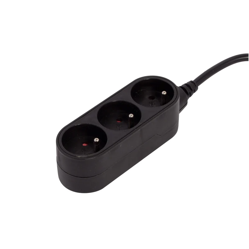 Stylish power strip 3 x 16 A - 0.5 m - Black