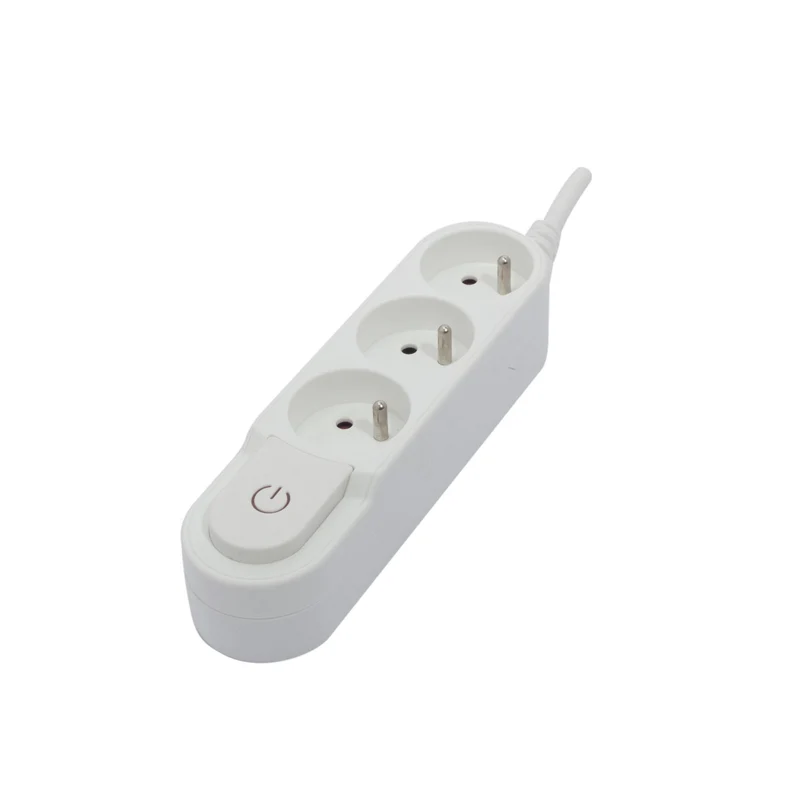 Stylish power strip 3 x 16 A with switch - 3 m - White
