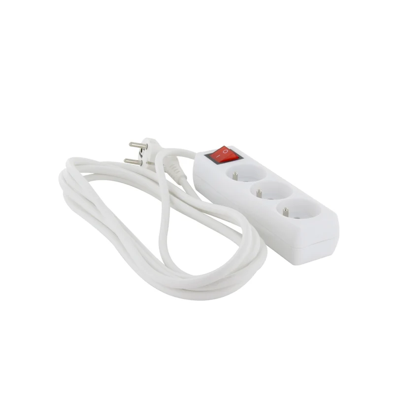 Power strip 3 x 16 A with switch - 3 m - White (FR)