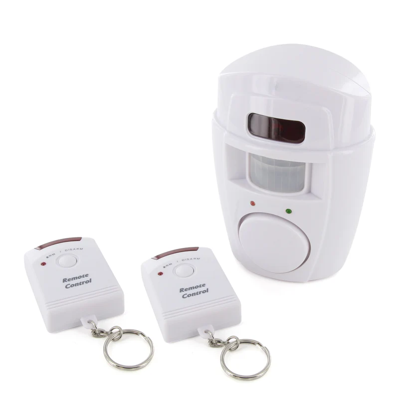 Alarm with motion sensor and 2 remote controls