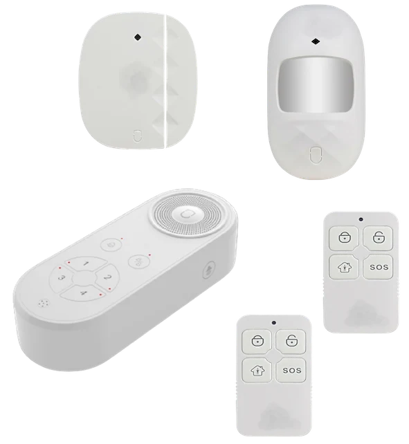 Wireless alarm kit with voice warner