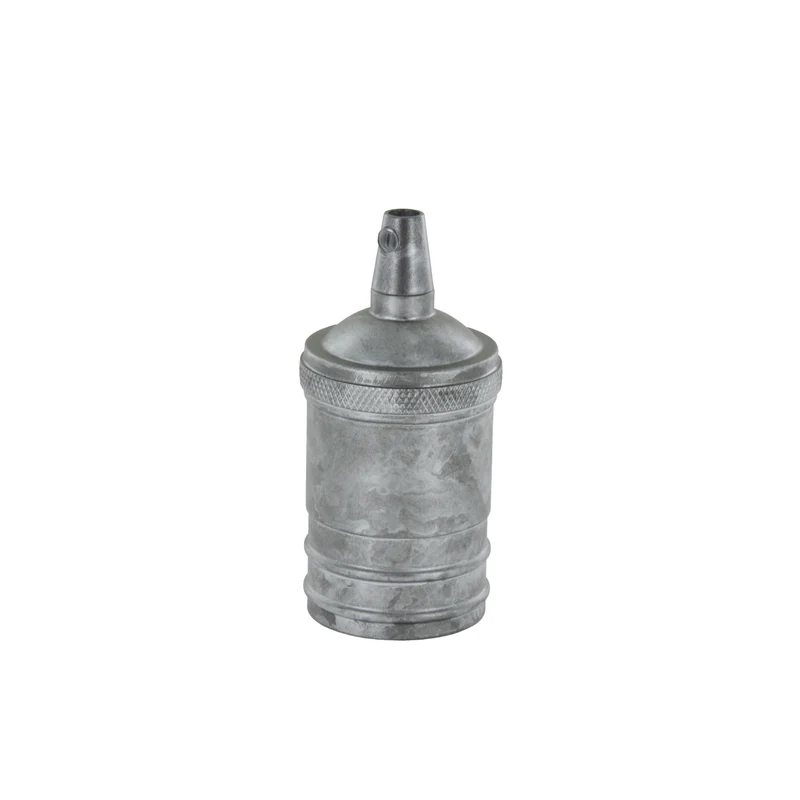 Smooth aluminum lampholder - matt satin