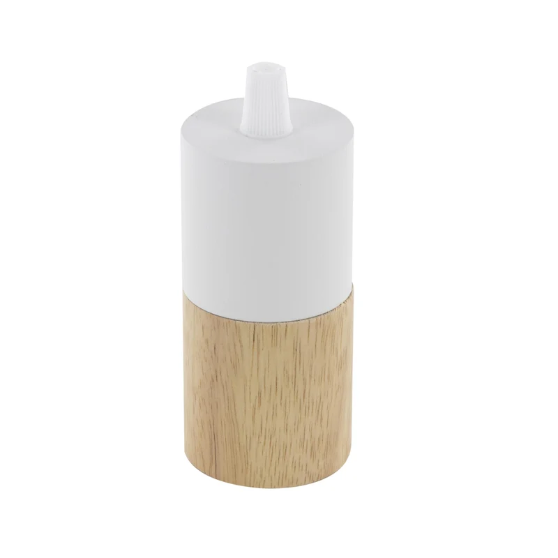 E27 wooden and metal lamp holder