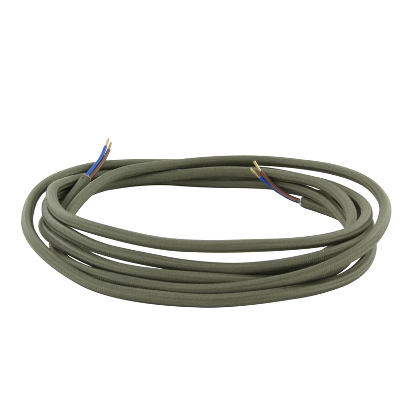 Fabric cable 3 m - olive green