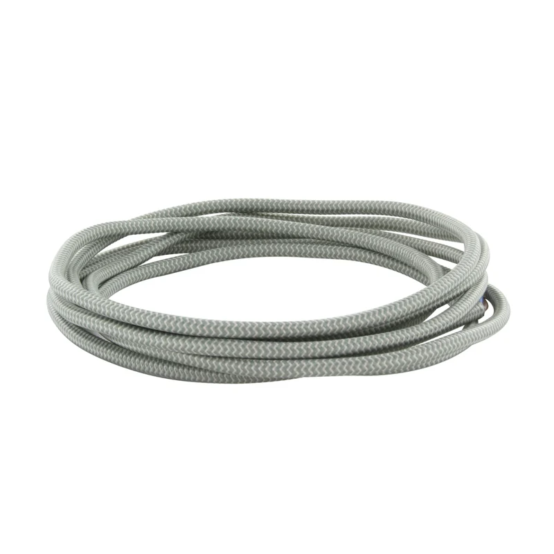 Fabric cable 3 m - two-tone green / white