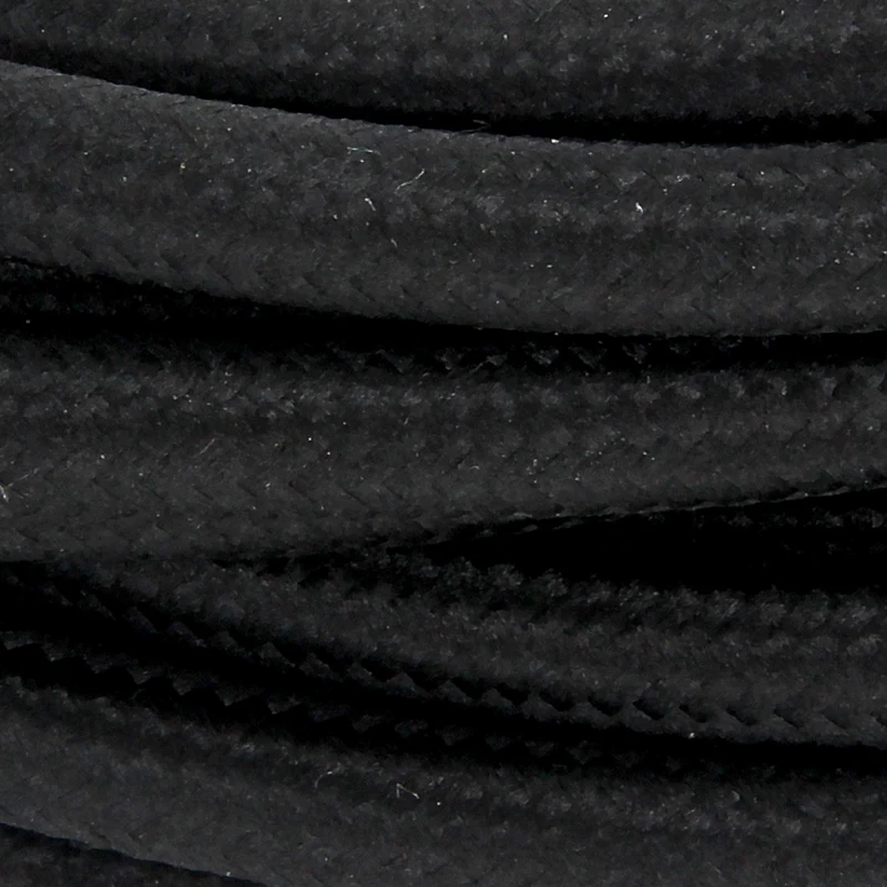 Black fabric cable - 5 m