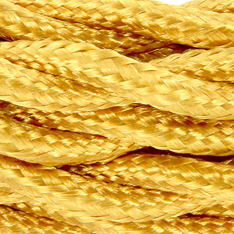 3 m twisted fabric cable - Gold