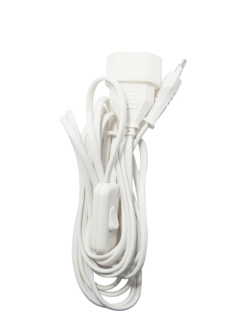 Extension with switch - White - 4 m