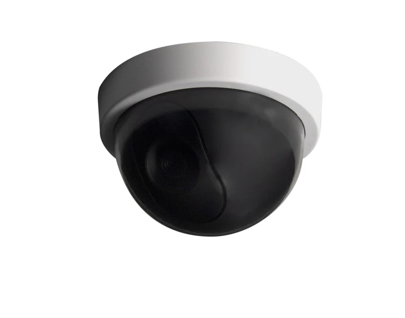Dummy dome camera with blue LED