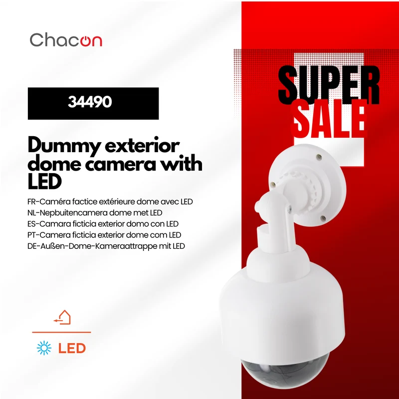 Dummy dome camera with LED