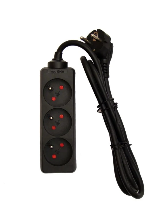 Power strip 3 x 16 A - 1.5 m - Black