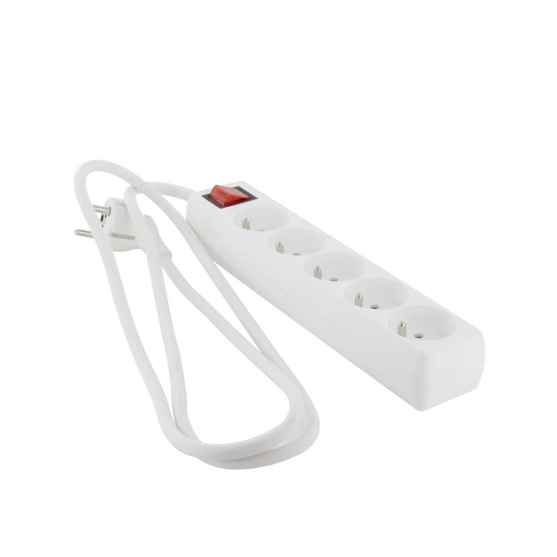 Power strip 5 x 16 A with switch - 1,5 m - White (FR)
