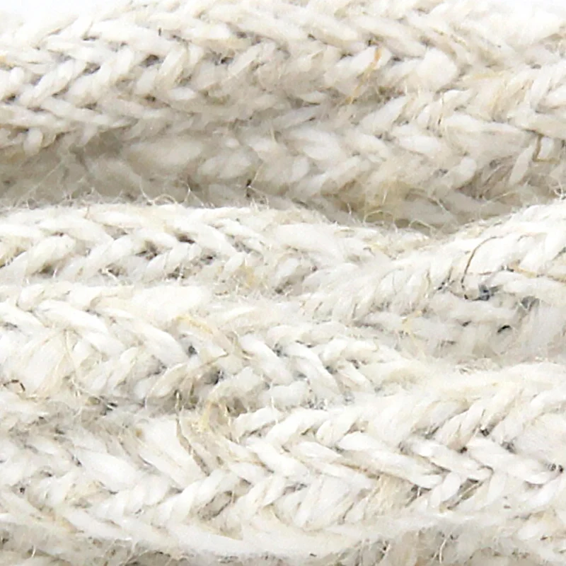 Twisted cotton fabric cable, neutral natural - 3 m