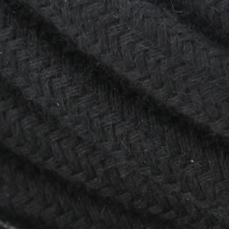 Cotton fabric cable - 3 m - Black