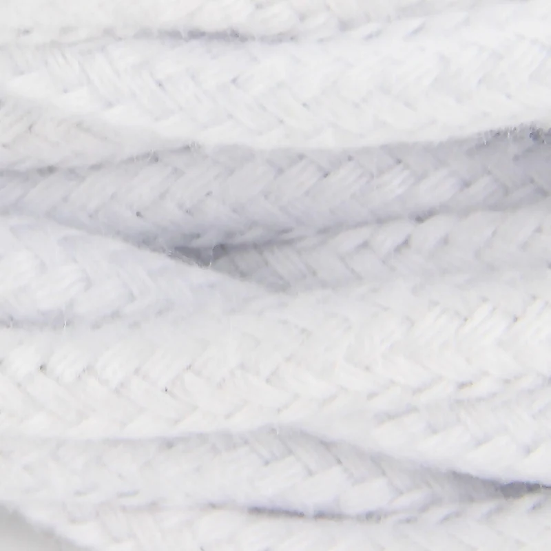 Twisted cotton fabric cable - 3 m - White