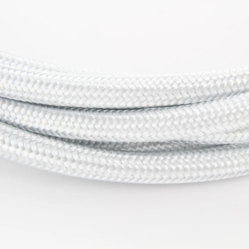 Silk fabric cable - 3 m - Silver