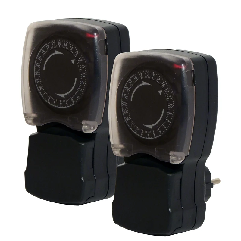 Set of 2 waterproof mechanical timer - FR socket