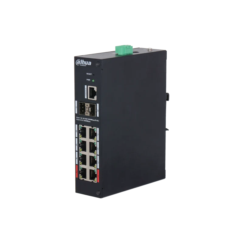 DAHUA HS4210-8GT-90 Switch Gigabit renforcé géré à 10 ports avec PoE à 8 ports
