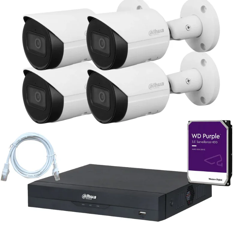Kit de 4 caméras de surveillance DAHUA - Série Wizsense
