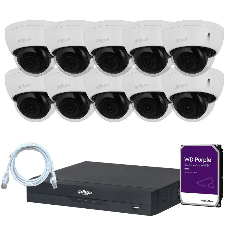 Kit de 10 caméras de surveillance DAHUA - Série Pro Anti-Vandalisme
