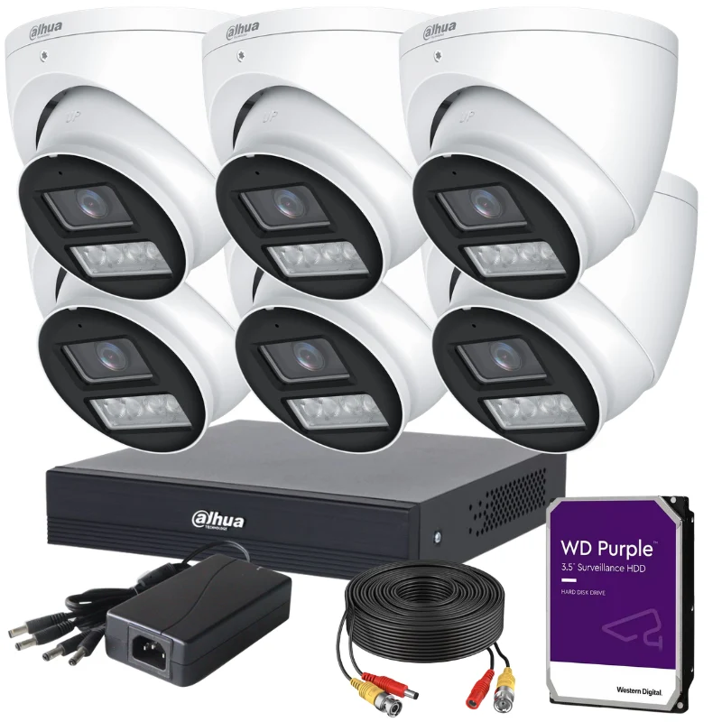 Kit de 6 caméras de surveillance analogique DAHUA - Série Pro