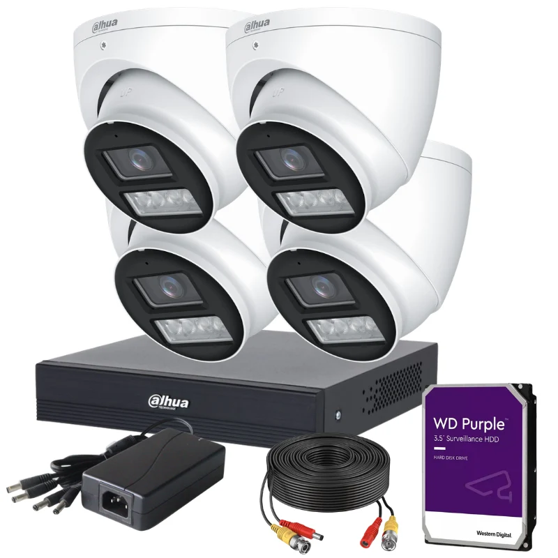Kit de 4 caméras de surveillance analogique DAHUA - Série Pro
