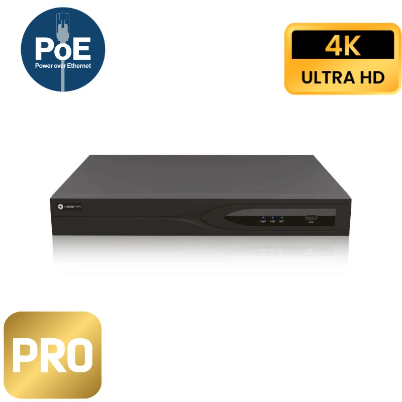 Enregistreur de vidéosurveillance IP VESTA 8 CANAUX POE - Pro