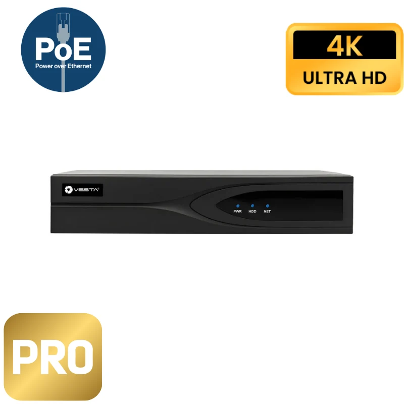 Enregistreur de vidéosurveillance IP VESTA 6 CANAUX POE - PRO