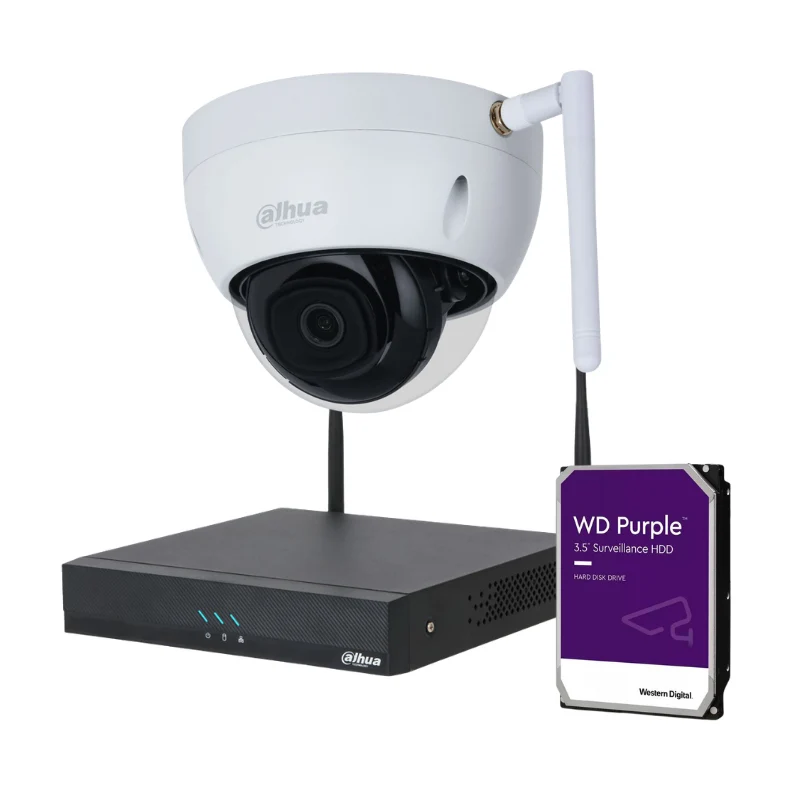 Kit de 1 caméra de surveillance DAHUA Anti-Vandalisme - WiFi sans fil