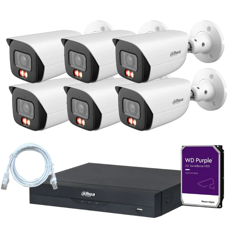 Kit de 6 caméras de surveillance extérieure DAHUA - Série Pro