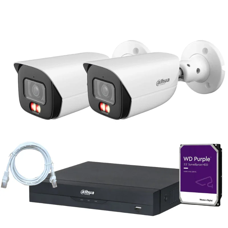 Kit de 2 caméras de surveillance extérieure DAHUA - Série Pro