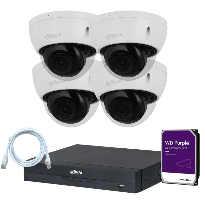 Kit de 4 caméras de surveillance DAHUA - Série Pro Anti-Vandalisme