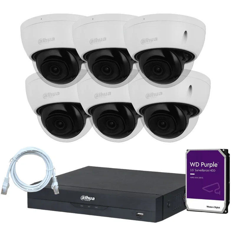 Kit de 6 caméras de surveillance DAHUA - Série Pro Anti-Vandalisme