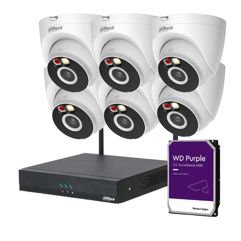 Kit de 6 caméras de surveillance DAHUA - WiFi sans fil