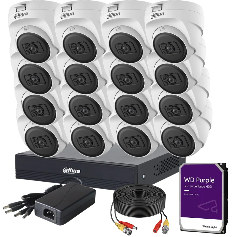 Kit de 16 caméras de surveillance analogique DAHUA - Série Lite