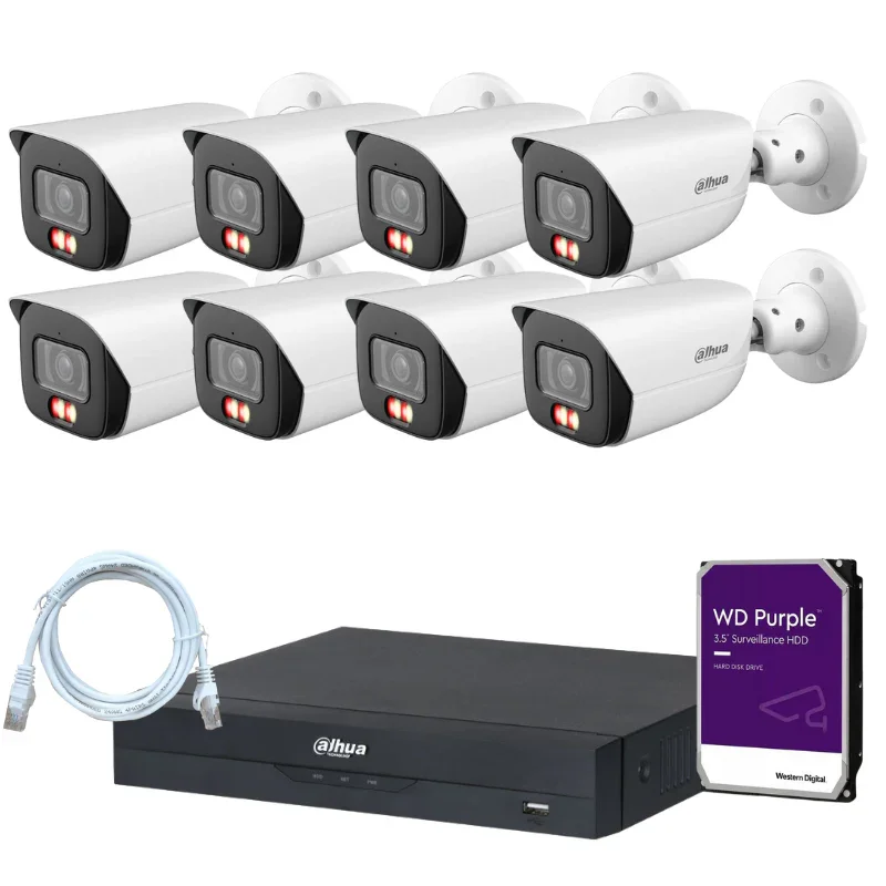 Kit de 8 caméras de surveillance extérieure DAHUA - Série Pro