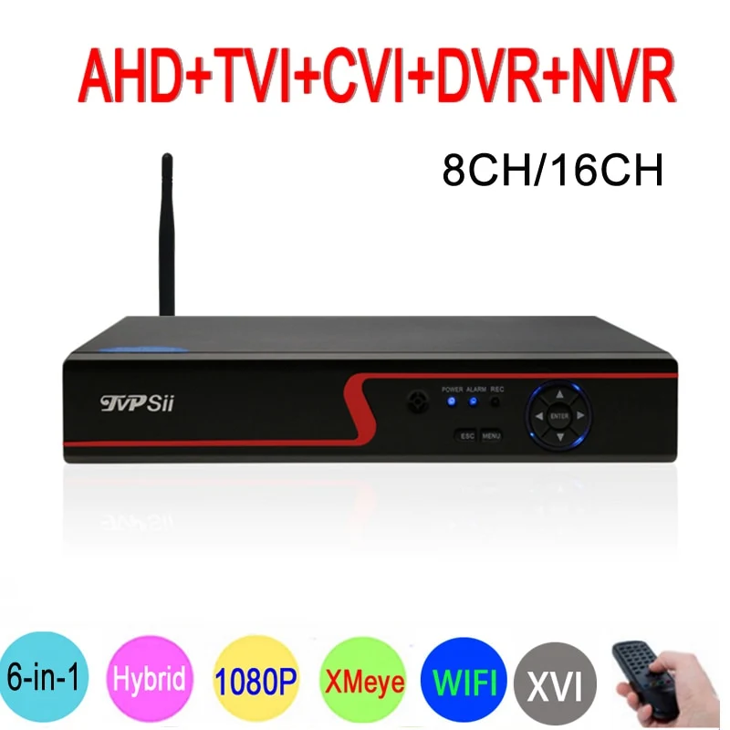 1080P 16CH/8CH 6 in 1 CCTV Camera Red Panel