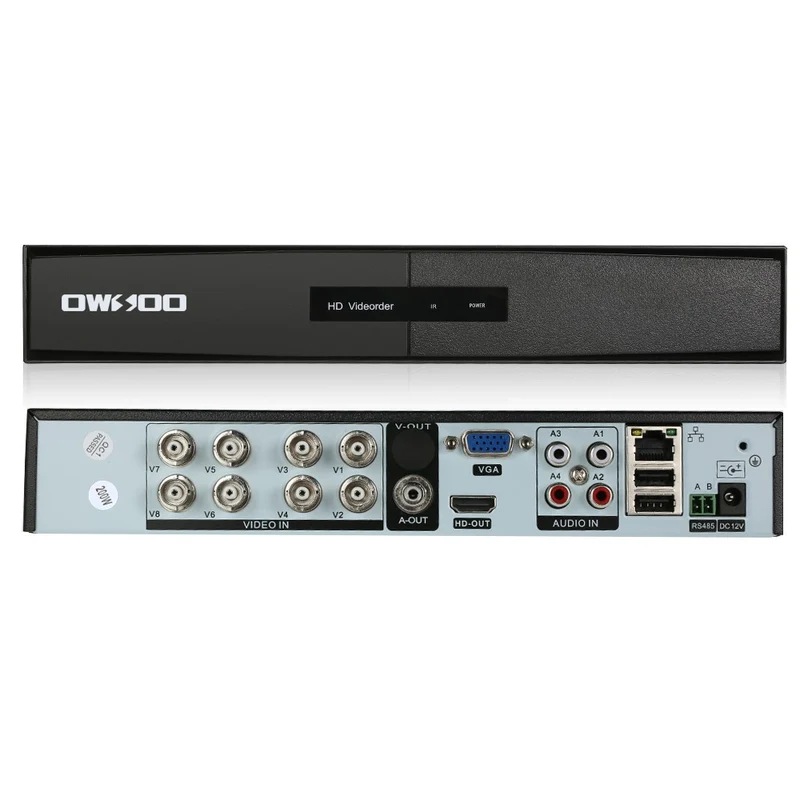 8CH H.264 AHD 1080P P2P Network Security Support System